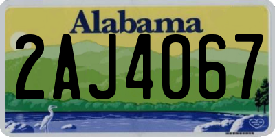 AL license plate 2AJ4067