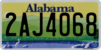 AL license plate 2AJ4068