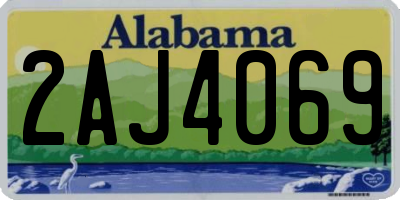 AL license plate 2AJ4069