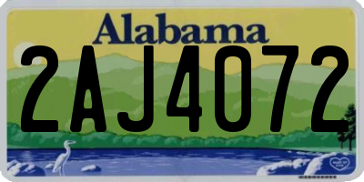 AL license plate 2AJ4072