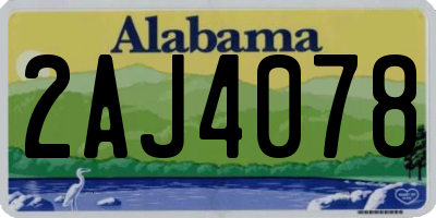 AL license plate 2AJ4078