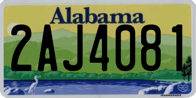 AL license plate 2AJ4081