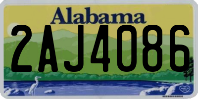 AL license plate 2AJ4086