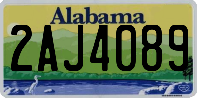 AL license plate 2AJ4089