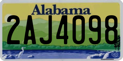 AL license plate 2AJ4098