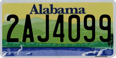 AL license plate 2AJ4099