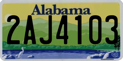 AL license plate 2AJ4103