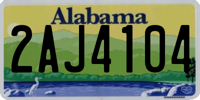 AL license plate 2AJ4104
