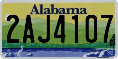 AL license plate 2AJ4107