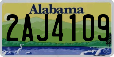 AL license plate 2AJ4109