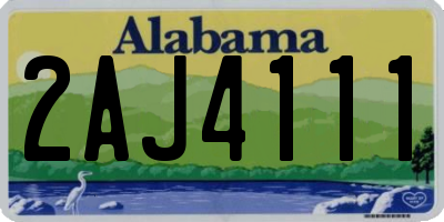AL license plate 2AJ4111