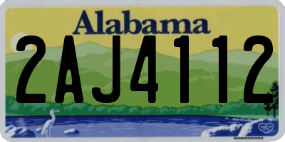 AL license plate 2AJ4112