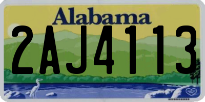 AL license plate 2AJ4113
