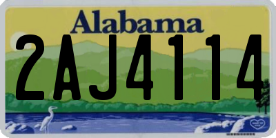 AL license plate 2AJ4114