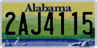AL license plate 2AJ4115