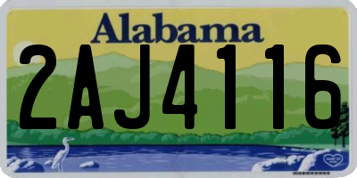 AL license plate 2AJ4116
