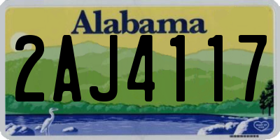 AL license plate 2AJ4117