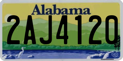 AL license plate 2AJ4120