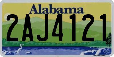 AL license plate 2AJ4121
