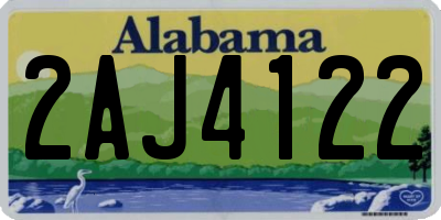AL license plate 2AJ4122