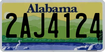 AL license plate 2AJ4124