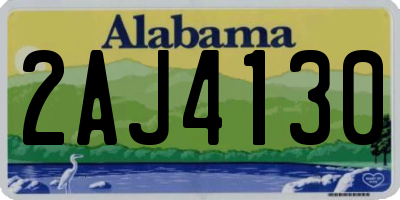 AL license plate 2AJ4130