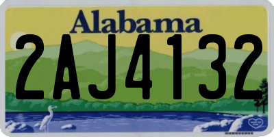 AL license plate 2AJ4132