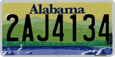 AL license plate 2AJ4134