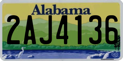 AL license plate 2AJ4136