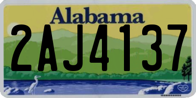 AL license plate 2AJ4137