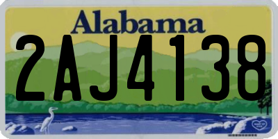 AL license plate 2AJ4138