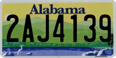 AL license plate 2AJ4139