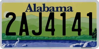 AL license plate 2AJ4141