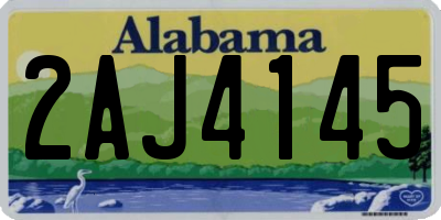 AL license plate 2AJ4145