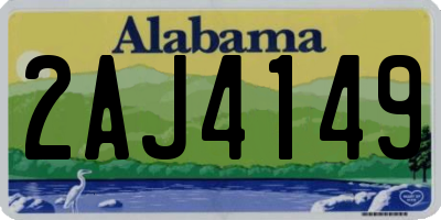 AL license plate 2AJ4149