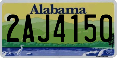AL license plate 2AJ4150