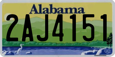 AL license plate 2AJ4151