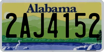AL license plate 2AJ4152