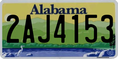AL license plate 2AJ4153