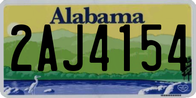 AL license plate 2AJ4154