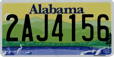 AL license plate 2AJ4156