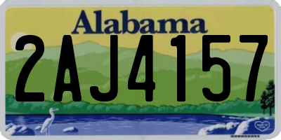AL license plate 2AJ4157