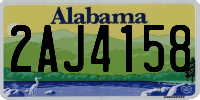 AL license plate 2AJ4158
