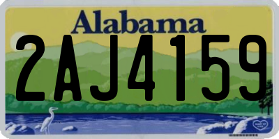 AL license plate 2AJ4159