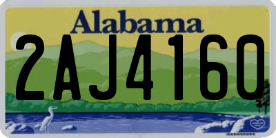 AL license plate 2AJ4160