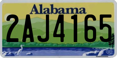 AL license plate 2AJ4165