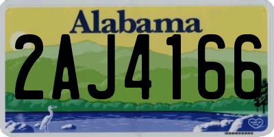 AL license plate 2AJ4166