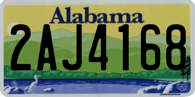 AL license plate 2AJ4168