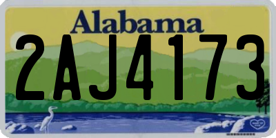 AL license plate 2AJ4173