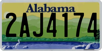 AL license plate 2AJ4174